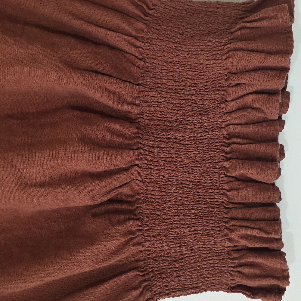 Cupcakes and Cashmere Brown Flutter Sleeve Top - Picture 5 of 8